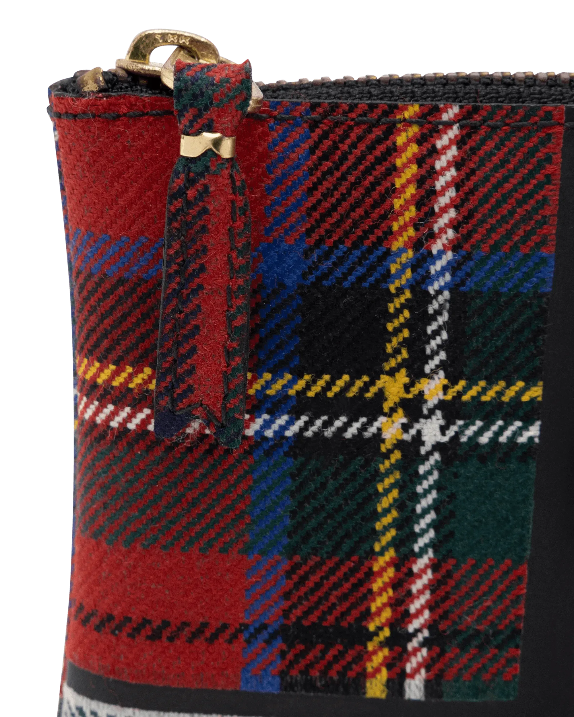 Stylish Tartan Patchwork Wallet with Corner Zip - Trendy Plaid Design for Men & Women - Perfect for Travel, Everyday Use & Gift Giving