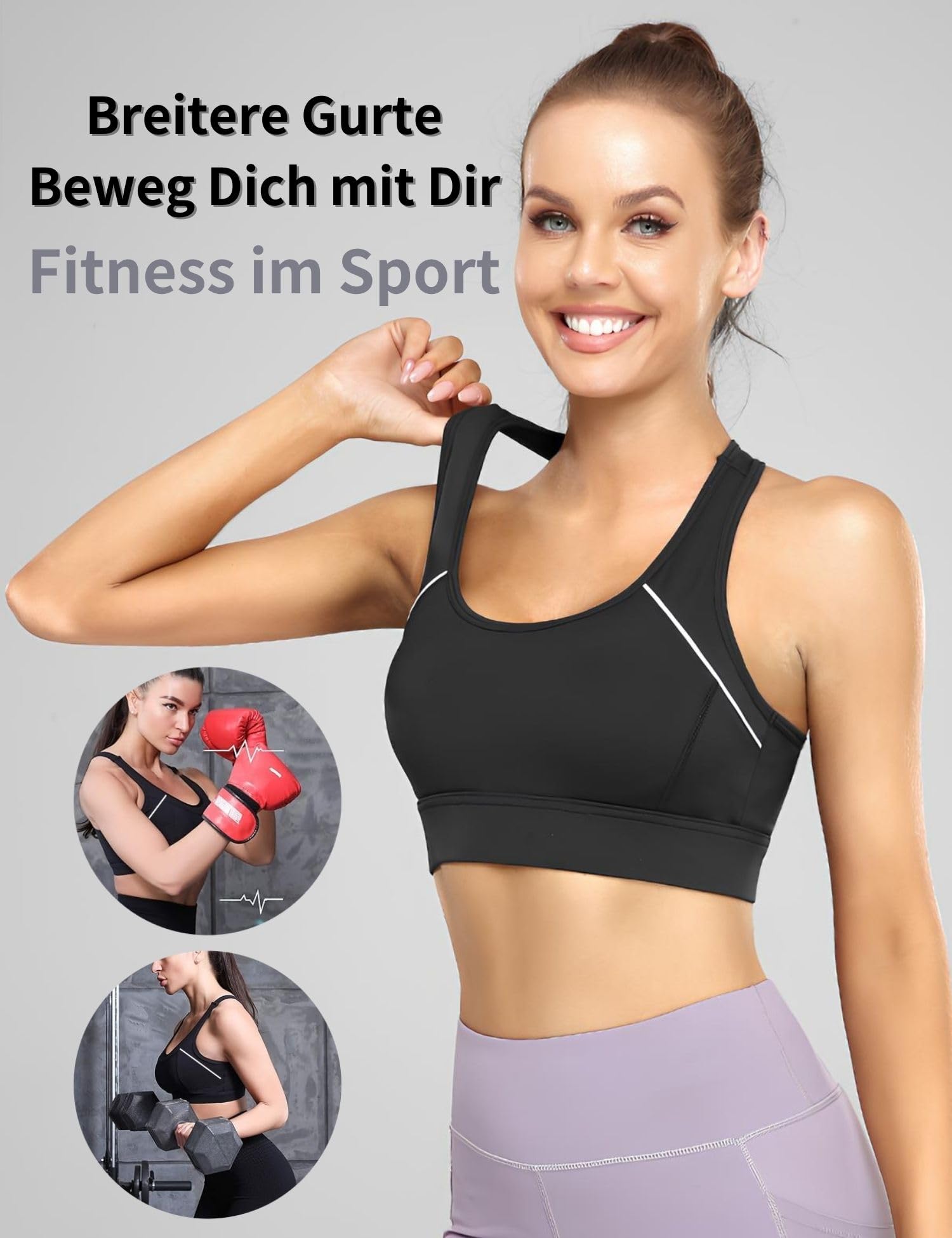 High Support Sports Bras for Women - Comfortable Workout & Everyday Wear - Perfect for Running, Yoga, Gym & Sleep