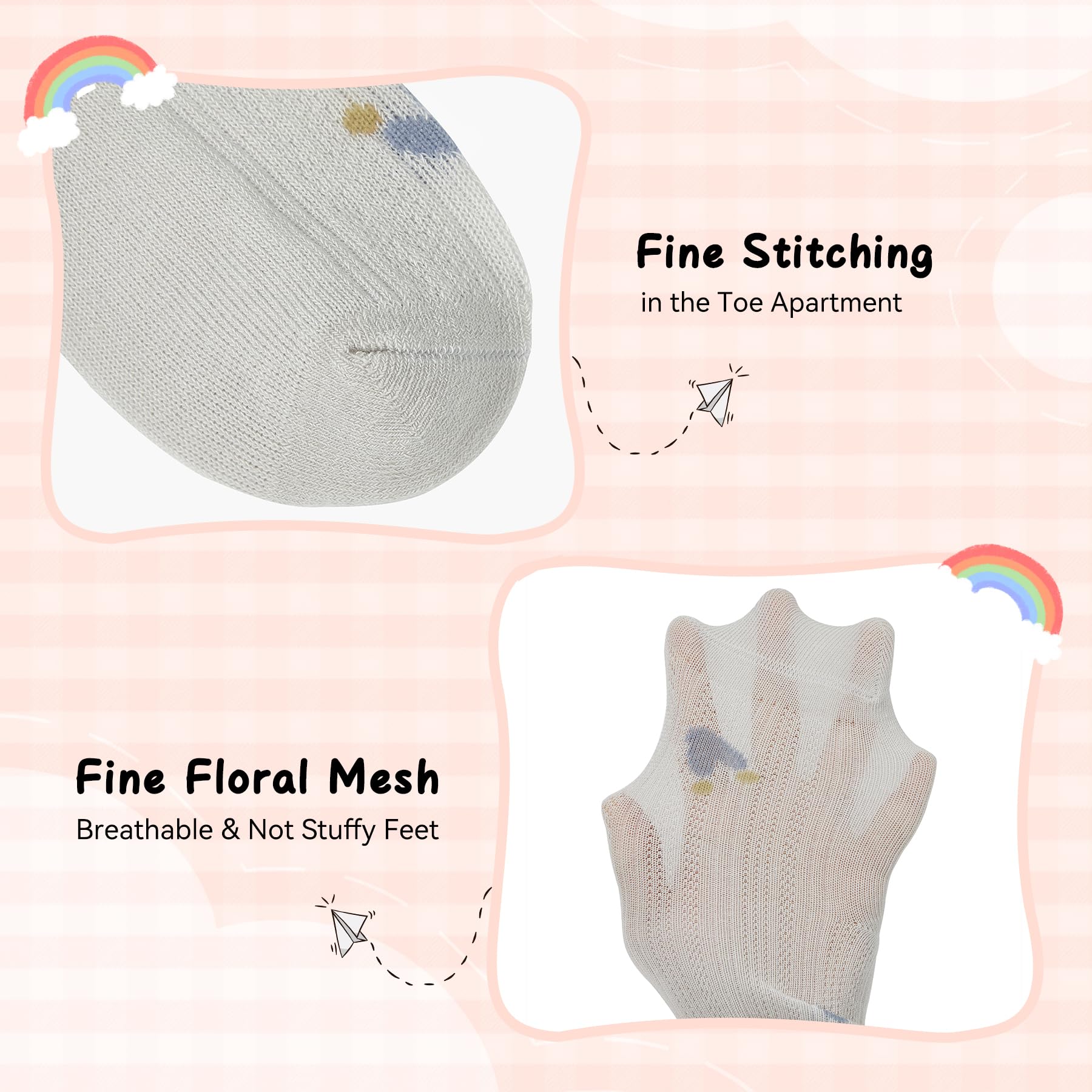 Zando Baby Girl Socks - Soft Cotton Newborn Ankle Socks with Frilly Ruffles for Toddlers | Cute & Comfortable Infant Socks for Everyday Wear, Special Occasions & Photo Shoots