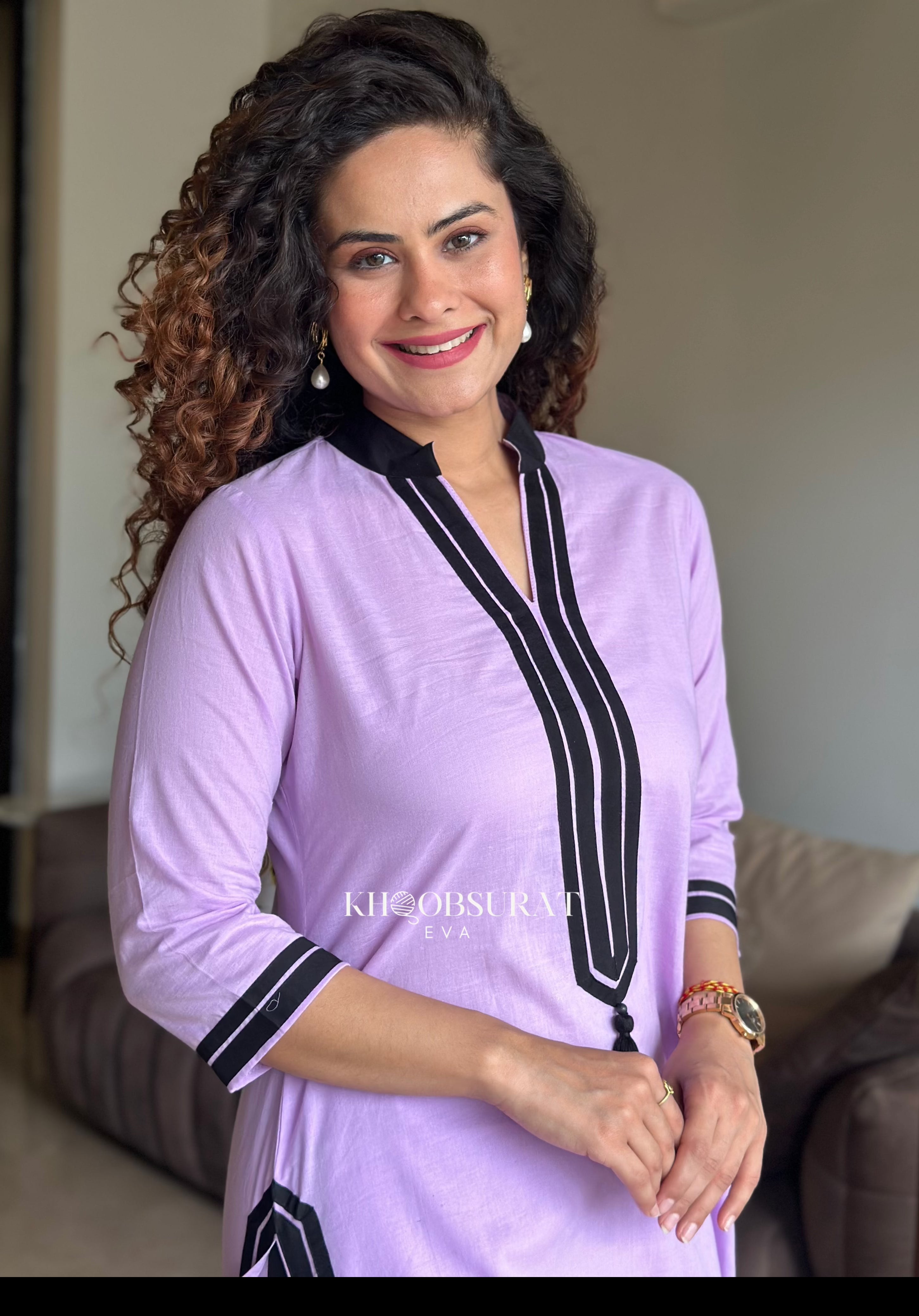 Stylish Purple Kurta Set for Women - Breathable Cotton Comfort - Perfect for Casual Wear, Festivals & Summer Outfits