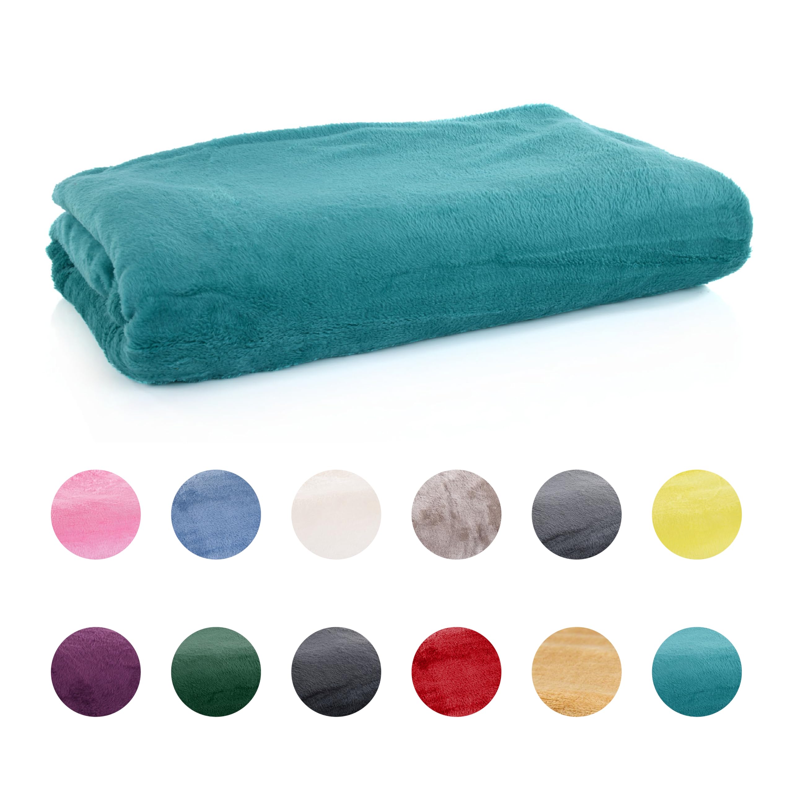Soft Polyester Fleece Throw Blanket for Couch & Bed - Cozy Lightweight Fuzzy Blanket 51” x 70” (Light Green) - Perfect for Fall Decor, Bed Cover, Couch Cover & Snuggling