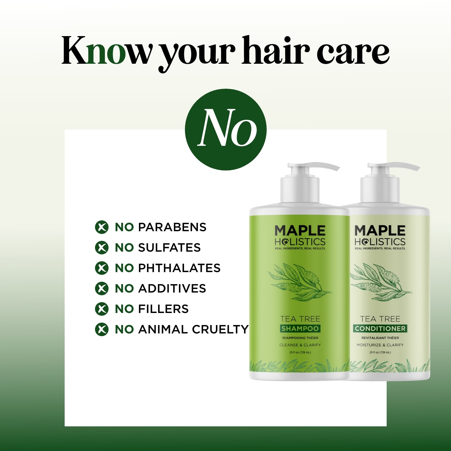 Tea Tree Shampoo and Conditioner Set for Hair Growth & Scalp Care - Natural Dandruff Treatment & Volumizing Hair Care - Perfect for Daily Use & Sensitive Scalp