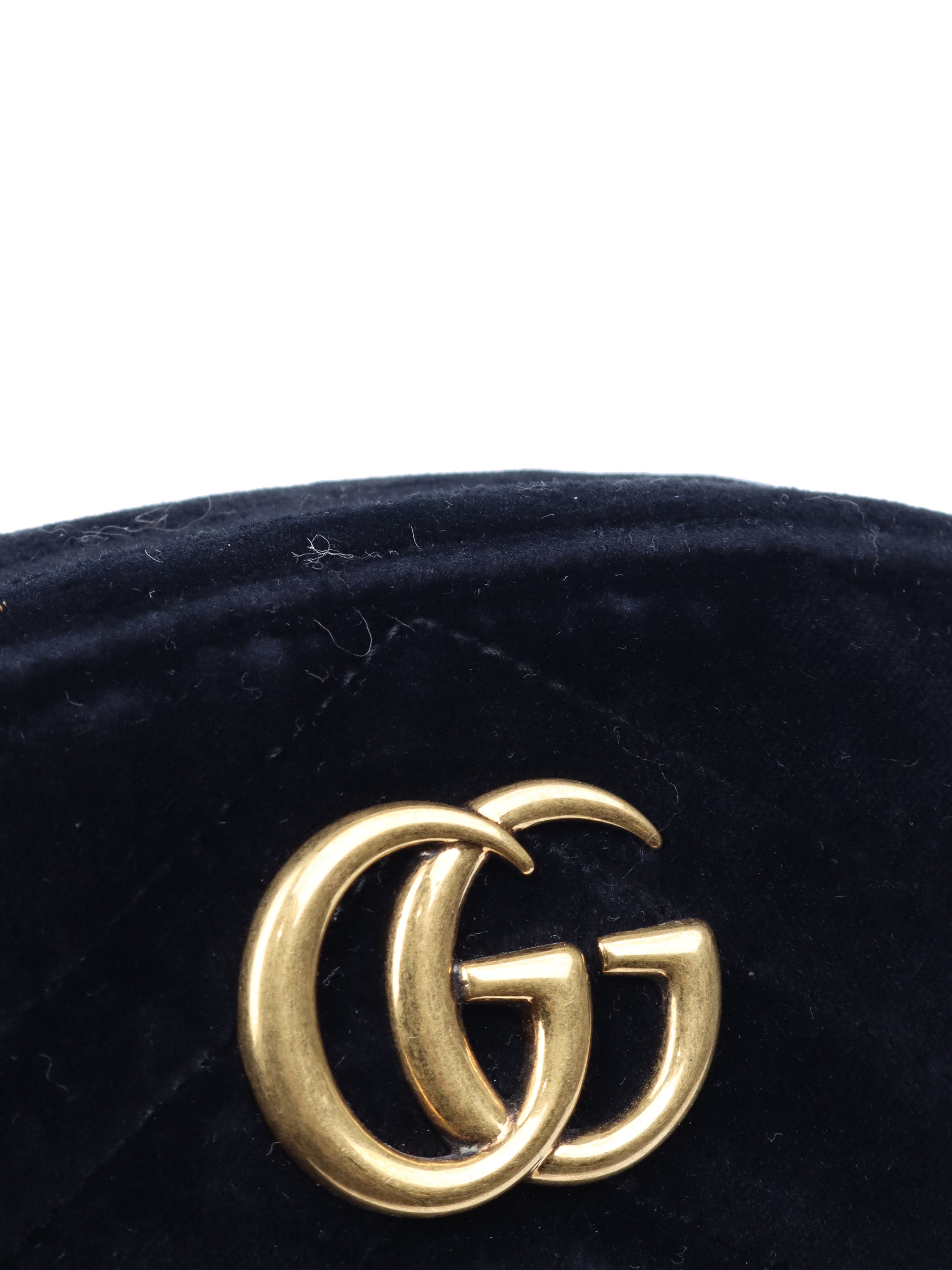 Gucci Black Velvet Marmont Belt Bag 65 - Luxury Crossbody Fanny Pack for Women | Perfect for Parties, Travel & Everyday Use