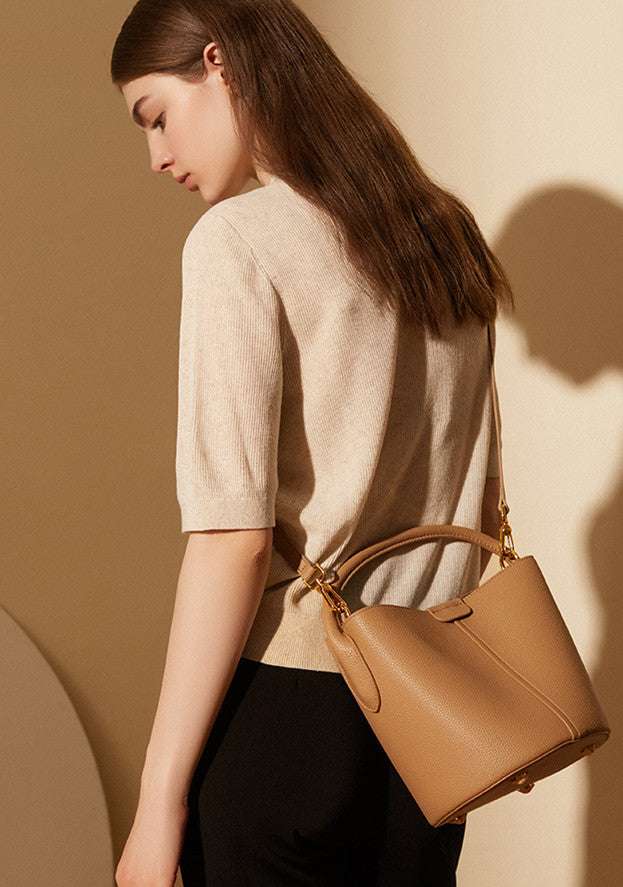 Stylish Convertible Bucket Bag for Women - Fashionable Crossbody & Shoulder Tote Handbag - Perfect for Work, Travel & Everyday Use
