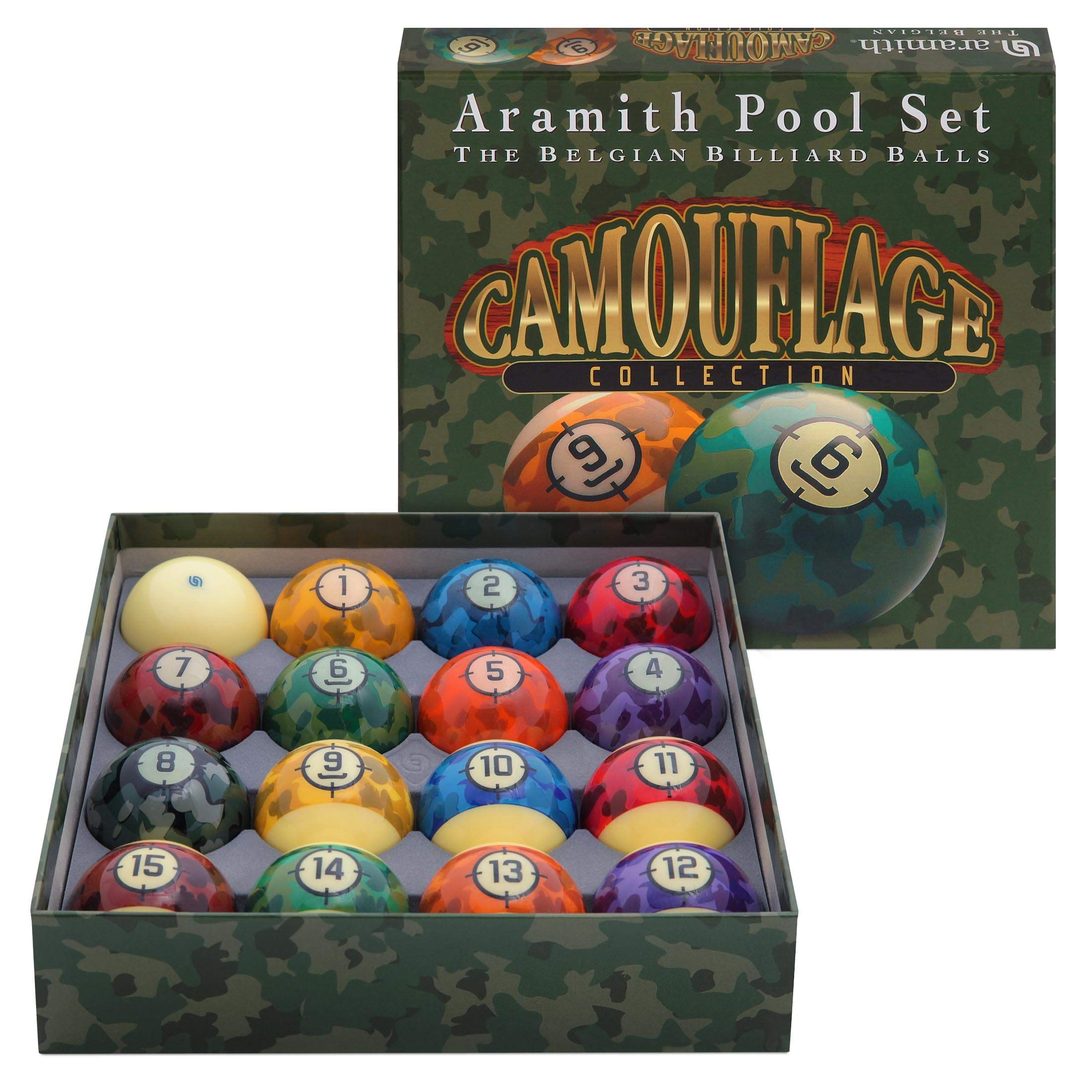 Aramith Camouflage Billiard Pool Ball Set 2 1/4