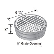 NDS 919PB 6 Round Brass Grate for Spee-D Basin - Durable Drain Cover for Bathroom & Kitchen Sinks, Showers, and Utility Basins