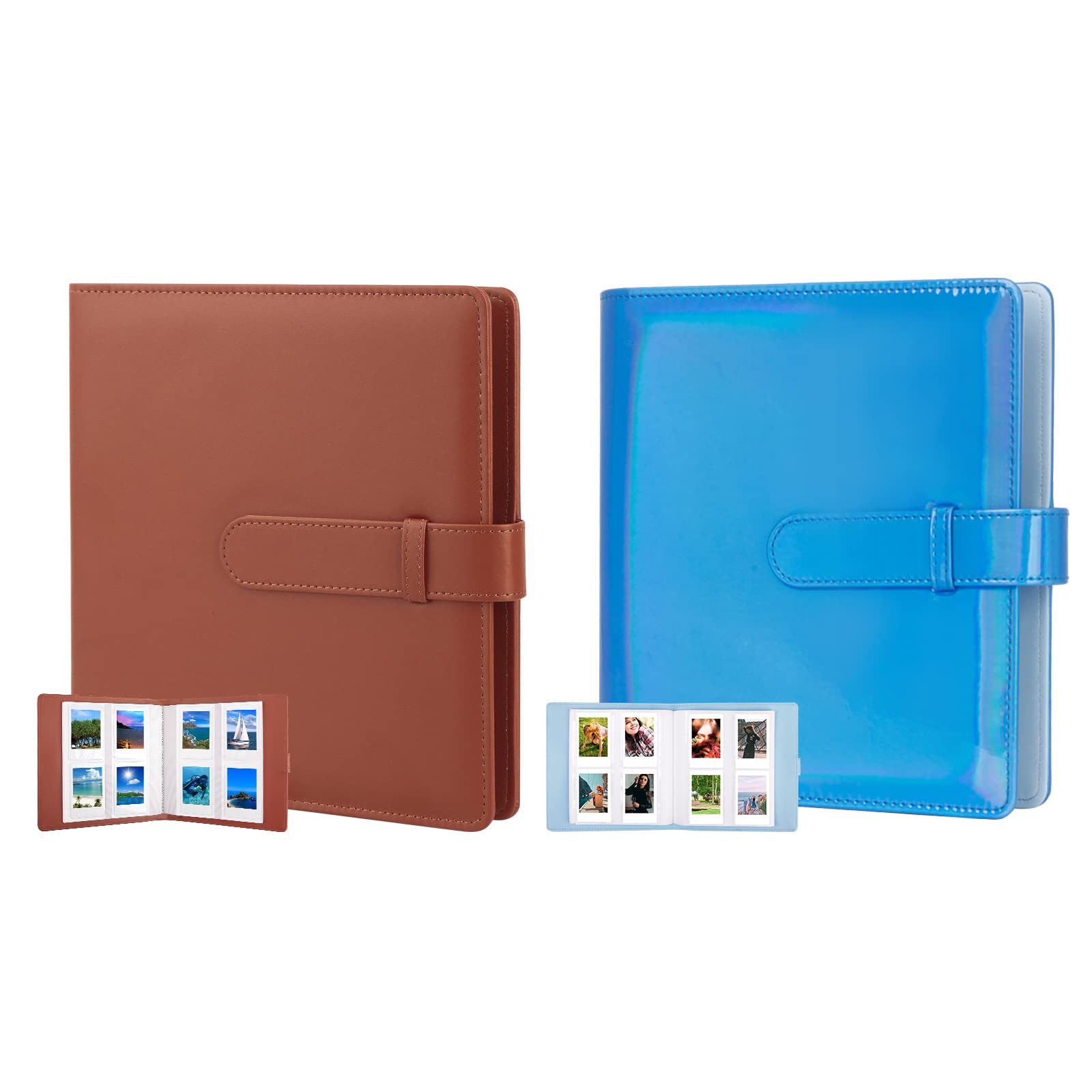 2-Pack 256 Pockets Photo Album - Compatible with Fujifilm Instax Mini LiPlay, 11, 90, 70, 50S, 26, 25, 9, 8+, 8, 7S & Mini Link SP-1 Printer - Fits Polaroid Snap, SnapTouch, PIC-300, Z2300 - Mint Green - Perfect for Organizing Instant Photos, Travel Memories, and Party Pictures