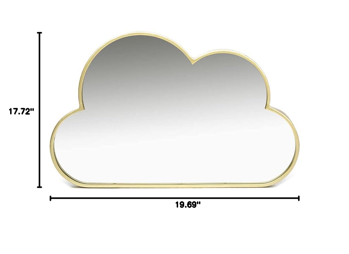 Large Gold Metal Frame Bathroom Mirror - Modern Vanity Wall Mirror for Bedroom, Living Room & Bathroom Decor - Perfect for Makeup, Shaving & Home Styling