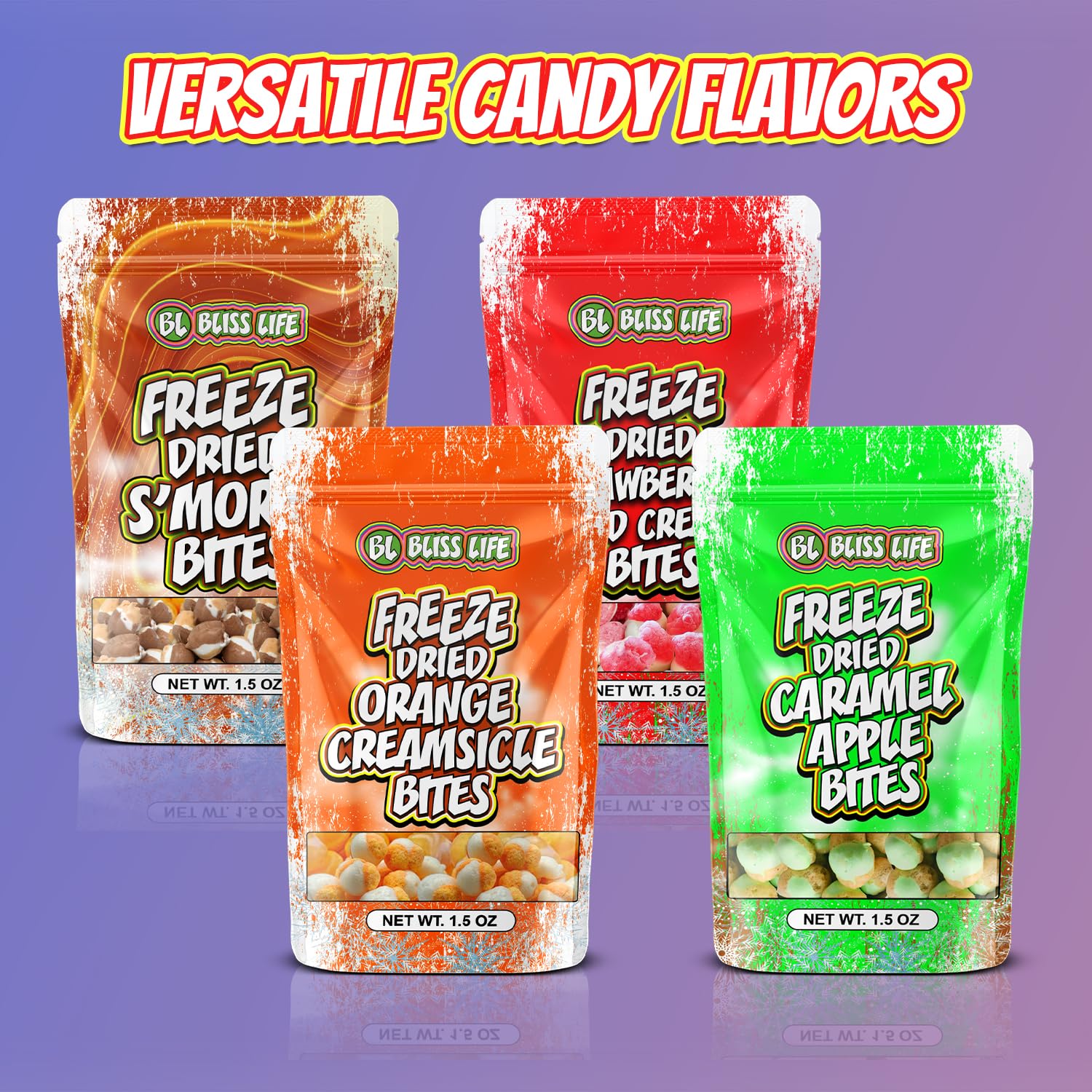 Freeze Dried Caramel Apple Bites - Crunchy Sweet & Sour Candy Snacks for Kids (1.5oz) | TikTok Viral ASMR Treat | Perfect for Lunchboxes, Halloween & Party Favors