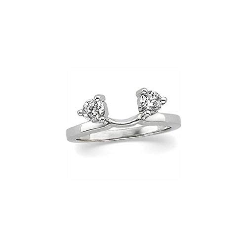 14K White Gold 1/2 CTW Diamond Wrap-Style Ring Enhancer for Wedding Bands & Engagement Rings - Perfect Bridal Jewelry Gift for Anniversaries & Special Occasions