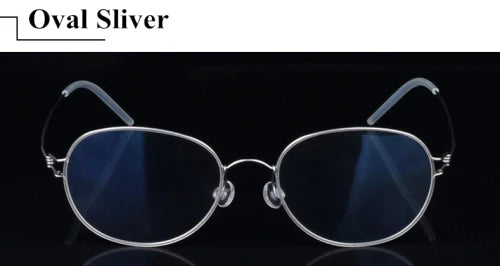 Unisex Full Rim Oval Round Screwless Titanium Eyeglasses 45135 - Lightweight & Durable Frame for Men & Women - Perfect for Reading, Work & Everyday Use
