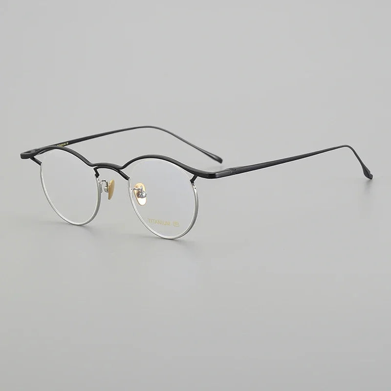 Aror Unisex Full Rim Round Titanium Eyeglasses 44901 - Lightweight & Durable Frame for Men & Women - Perfect for Reading, Work & Everyday Use