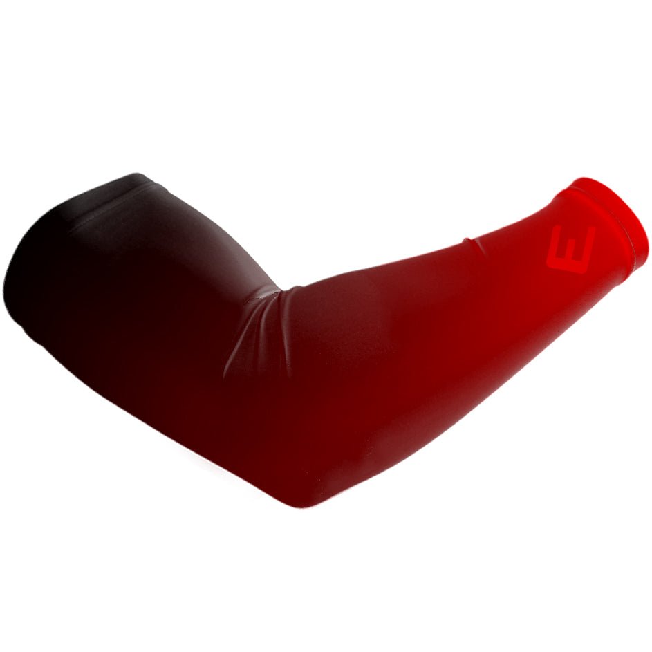 Red Faded Arm Sleeve - UV Protection & Compression Support for Basketball, Running, Cycling & Outdoor Sports