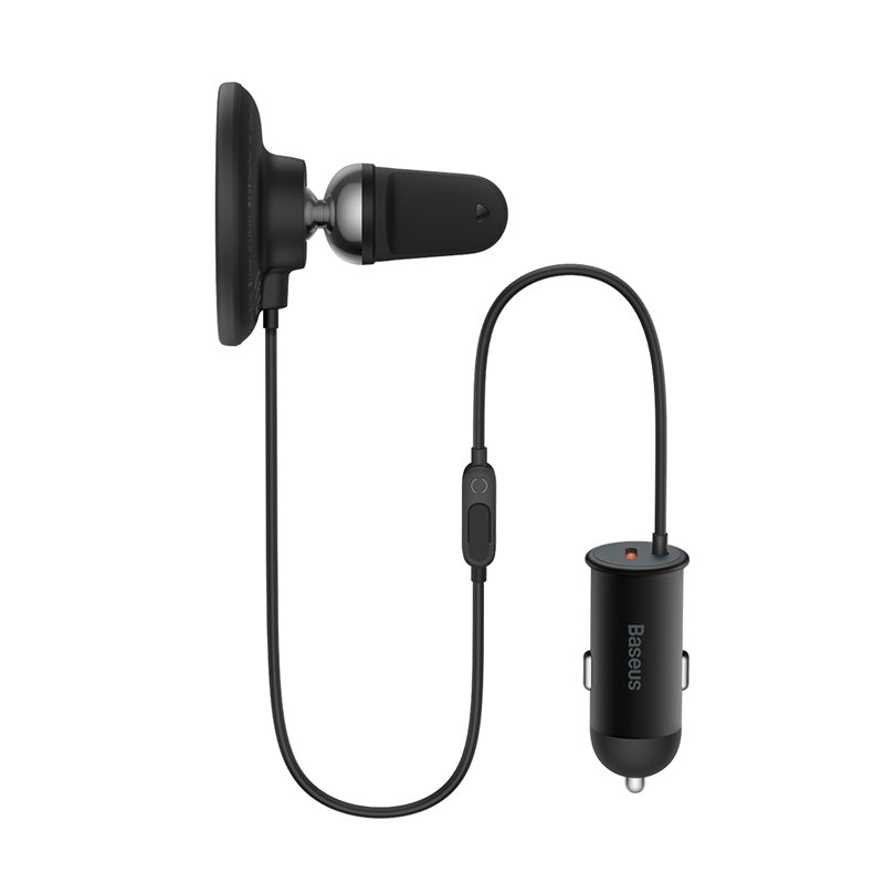 Baseus MagSafe Wireless Car Charger - Fast Charging for iPhone 12/13/14/15 - Secure Mount for Driving & Commuting - Black