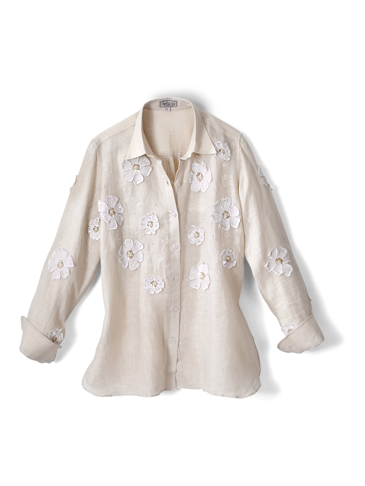 Emily Fleur Linen Shirt for Women | Breathable Summer Blouse | Casual Office & Beach Wear
