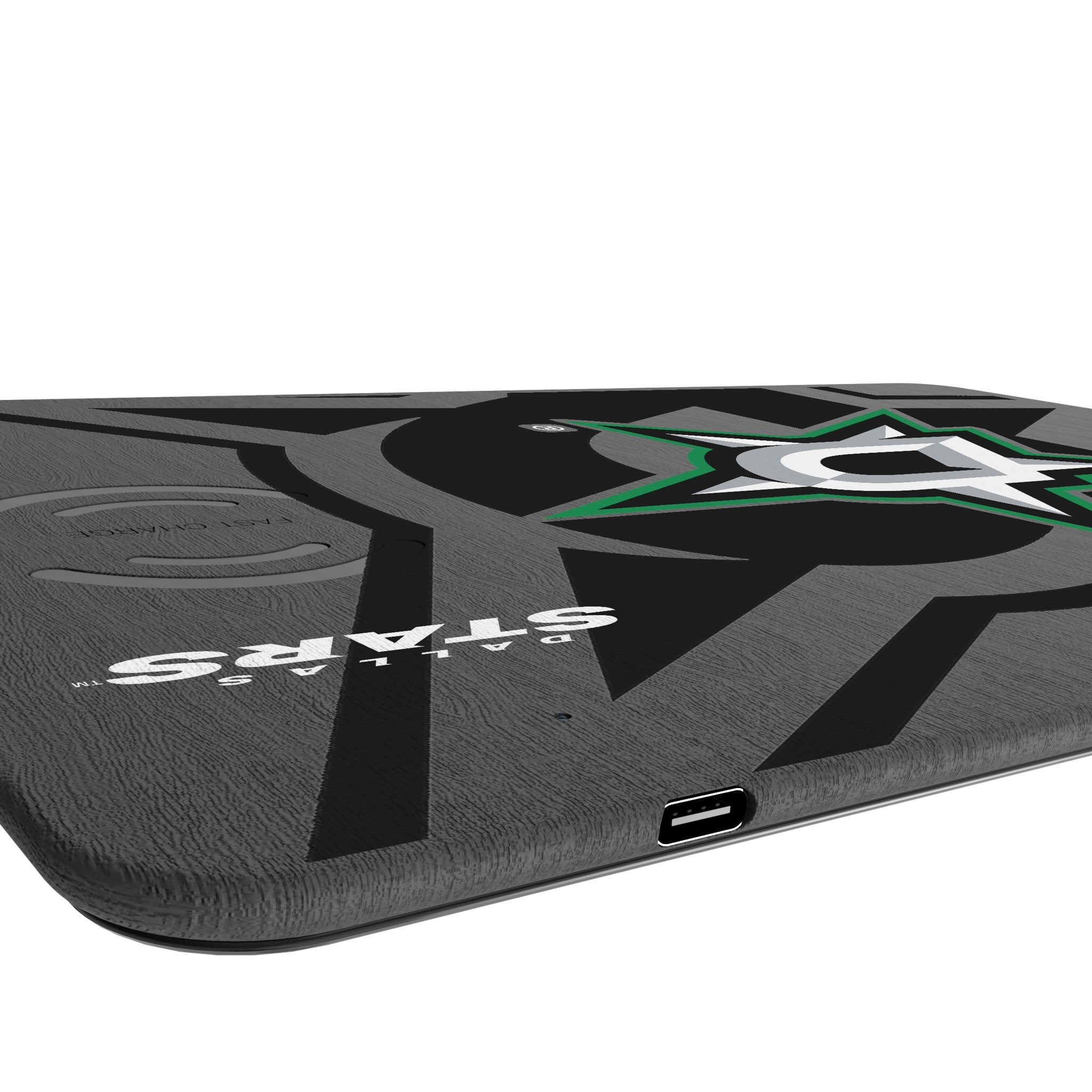 Dallas Stars Monocolor Tilt 15W Fast Wireless Charger with Mouse Pad - Perfect for Office, Gaming & Home Desk Setup