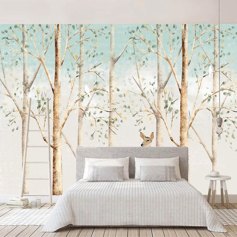 Forest Friends Kids Room Decor - Deer in Forest Wallpaper for Nursery & Bedroom - Perfect for Boys, Girls, and Baby Shower Gifts