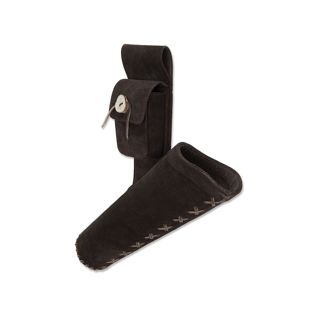 Buck Trail Vintage Suede Leather Quiver for Arrows - Traditional Hunting Accessory for Outdoor Archery & Target Practice