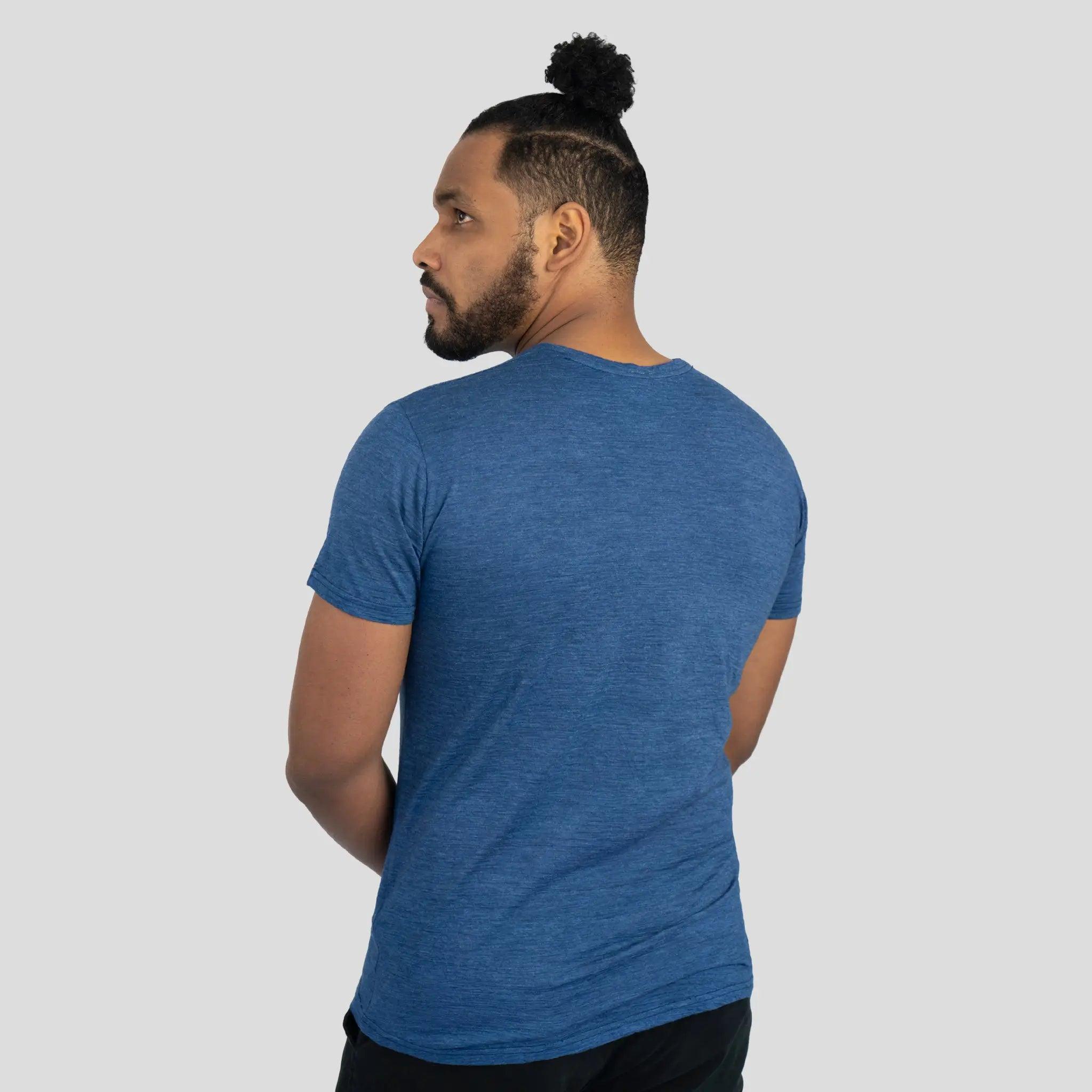 Ultralight Men's Alpaca Wool T-Shirt - 160 GSM Soft Crew Neck Tee for Outdoor Activities & Travel