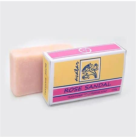 Handmade Traditional Cold Process Rose Sandal Soap - 100g Natural Vegan Skincare for Face & Body | Perfect for Sensitive Skin, Gifts & Aromatherapy
