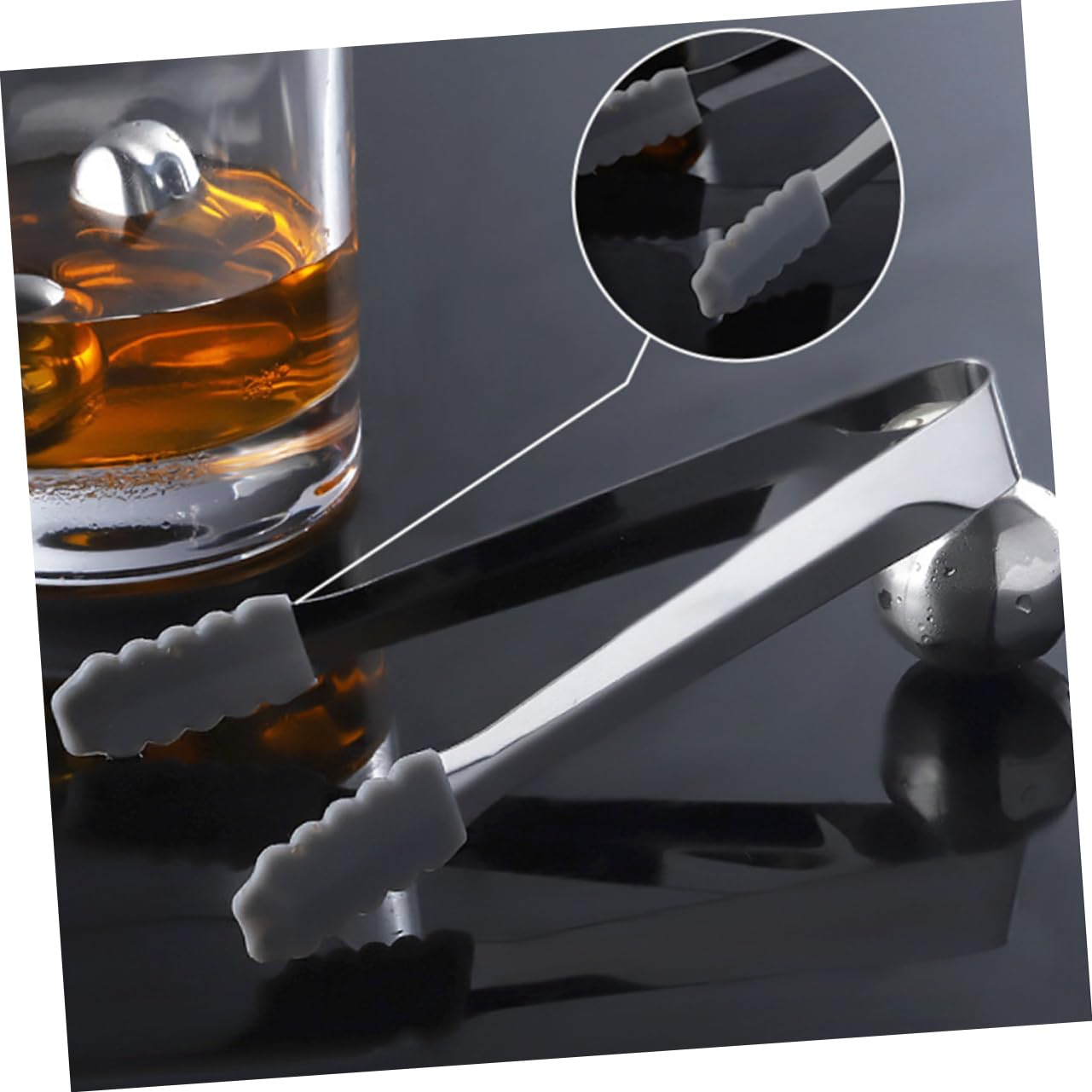 2pcs Silicone Sugar Cube Tongs - Non-Slip Mini Ice Clamps for Tea Parties & Cocktails