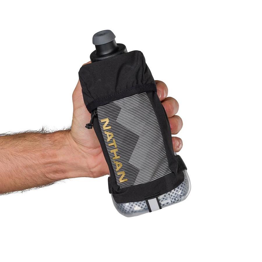 QuickSqueeze Plus Insulated Handheld Water Bottle 12oz - Leak Proof Stainless Steel Thermos for Gym, Hiking & Outdoor Activities