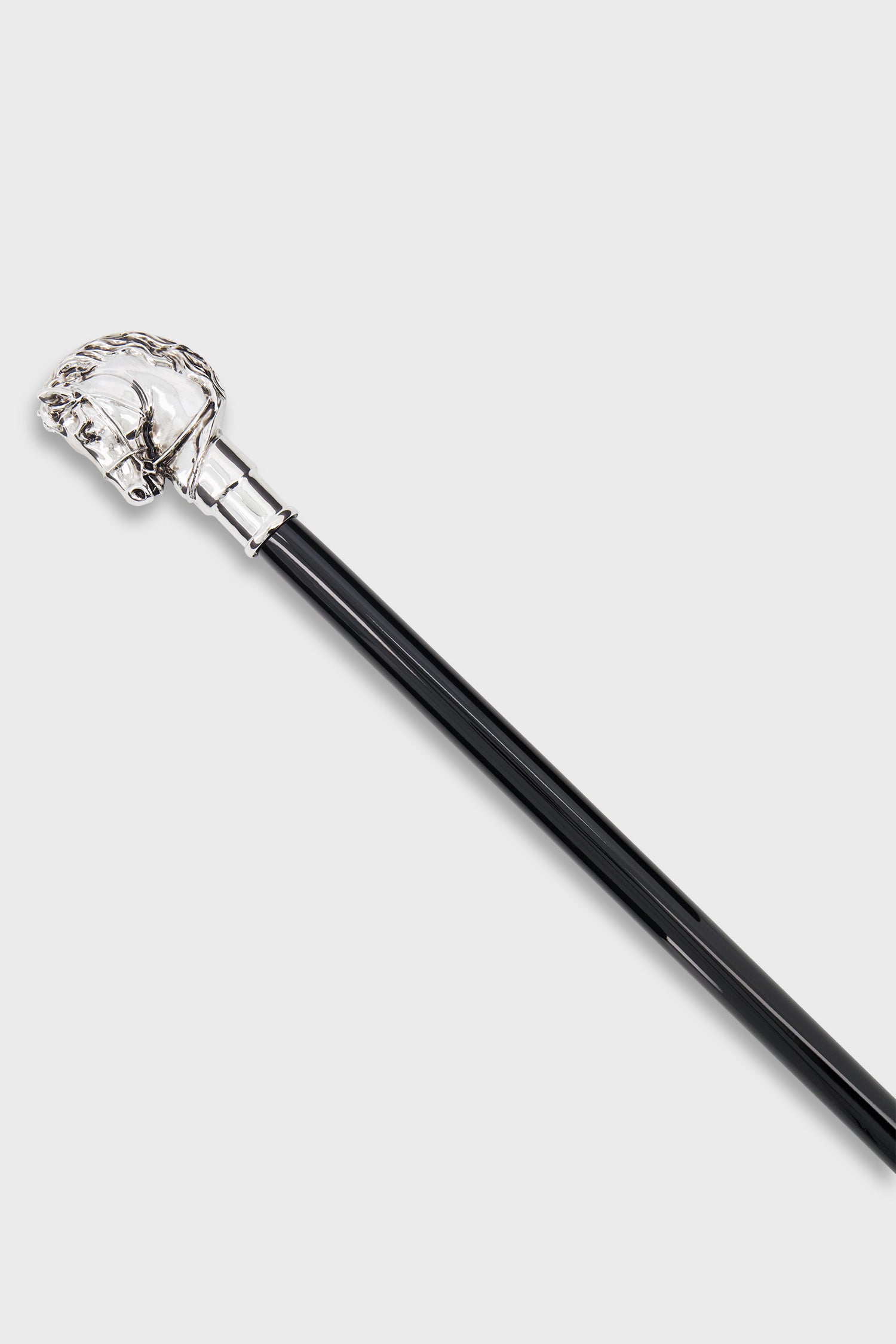 Pasotti Premium Black and Silver Horse Head Walking Cane - Elegant Fashionable Cane for Men & Women - Perfect for Weddings, Formal Events & Mobility Support