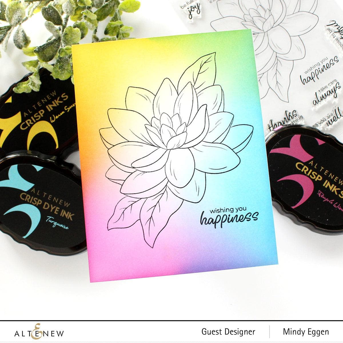 Waterlily Dahlia Outline Stamp Set for Painting - DIY Floral Art Stamps for Scrapbooking, Card Making & Home Decor