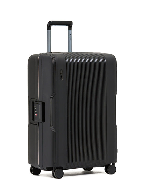 Tosca KNOX 25-Inch Medium Full Framed Spinner Luggage - Black | Durable Carry-On Suitcase for Business Travel & Weekend Getaways