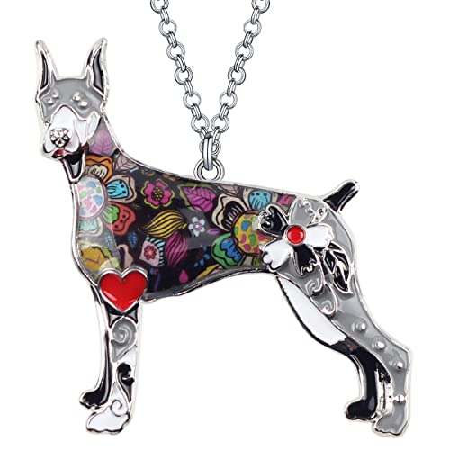 Enamel Doberman Black