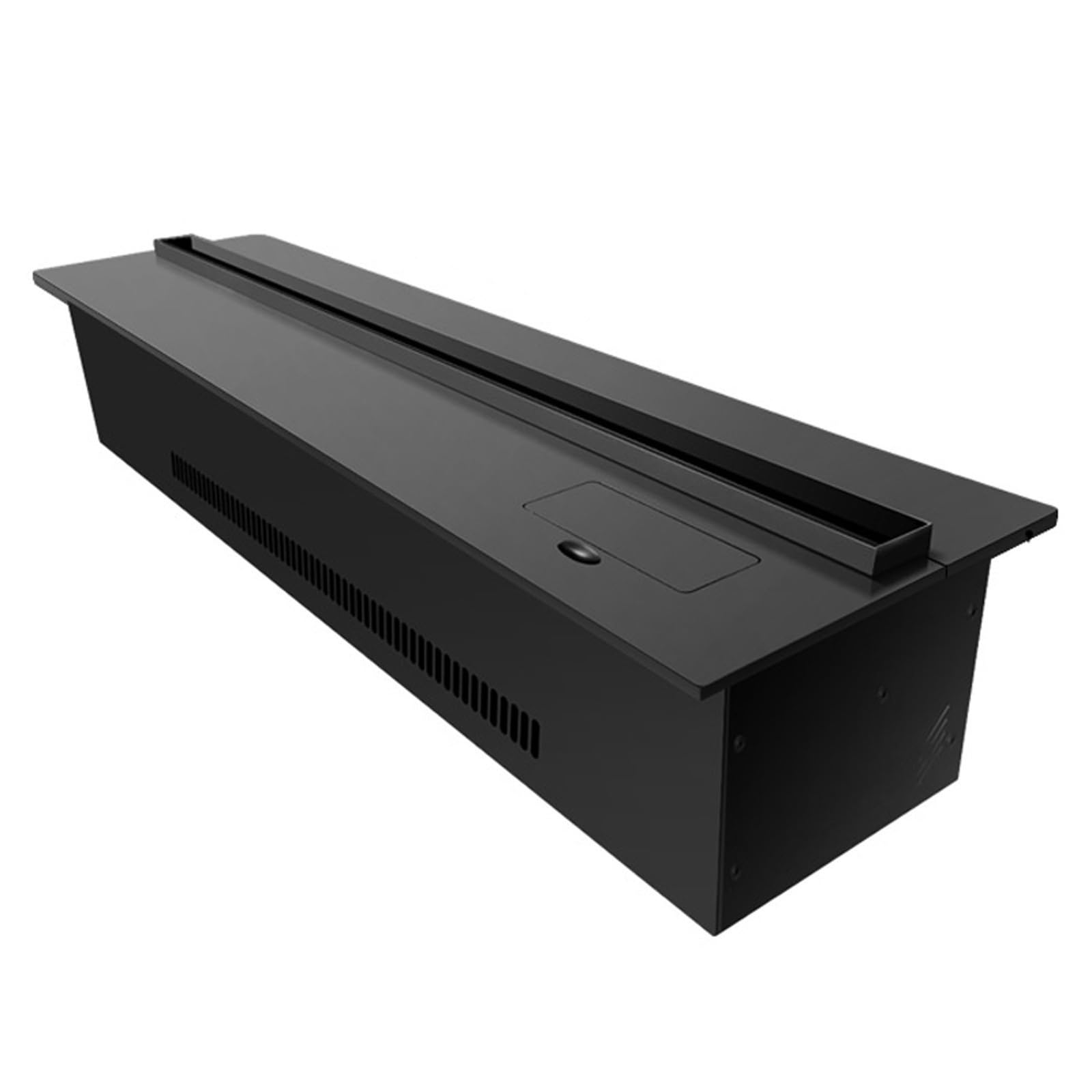 3D Electric Fireplace with Remote - Realistic Water Vapor Flame Effect for Home & Hotel - Black Modern Fake Fireplace for Living Room, Bedroom & Office Decoration