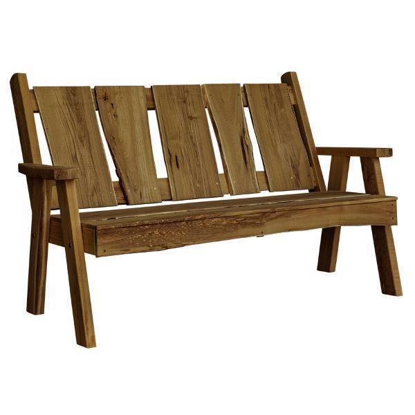 A&L Furniture Blue Mountain Timberland Garden Bench - Outdoor Wooden Bench for Patio, Garden, and Backyard - Weather-Resistant & Durable Seating