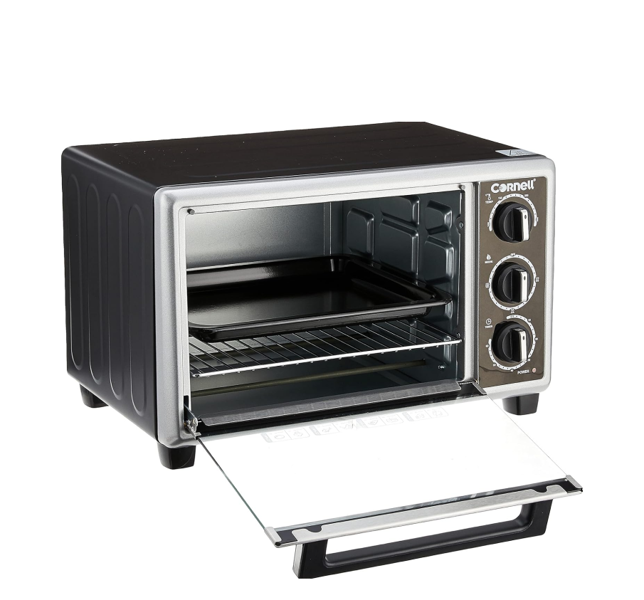 Cornell CEOE20SL 20L Electric Oven 1380W - Compact Countertop Convection Oven for Baking, Roasting & Toasting | Perfect for Small Kitchens, Dorms & Apartments