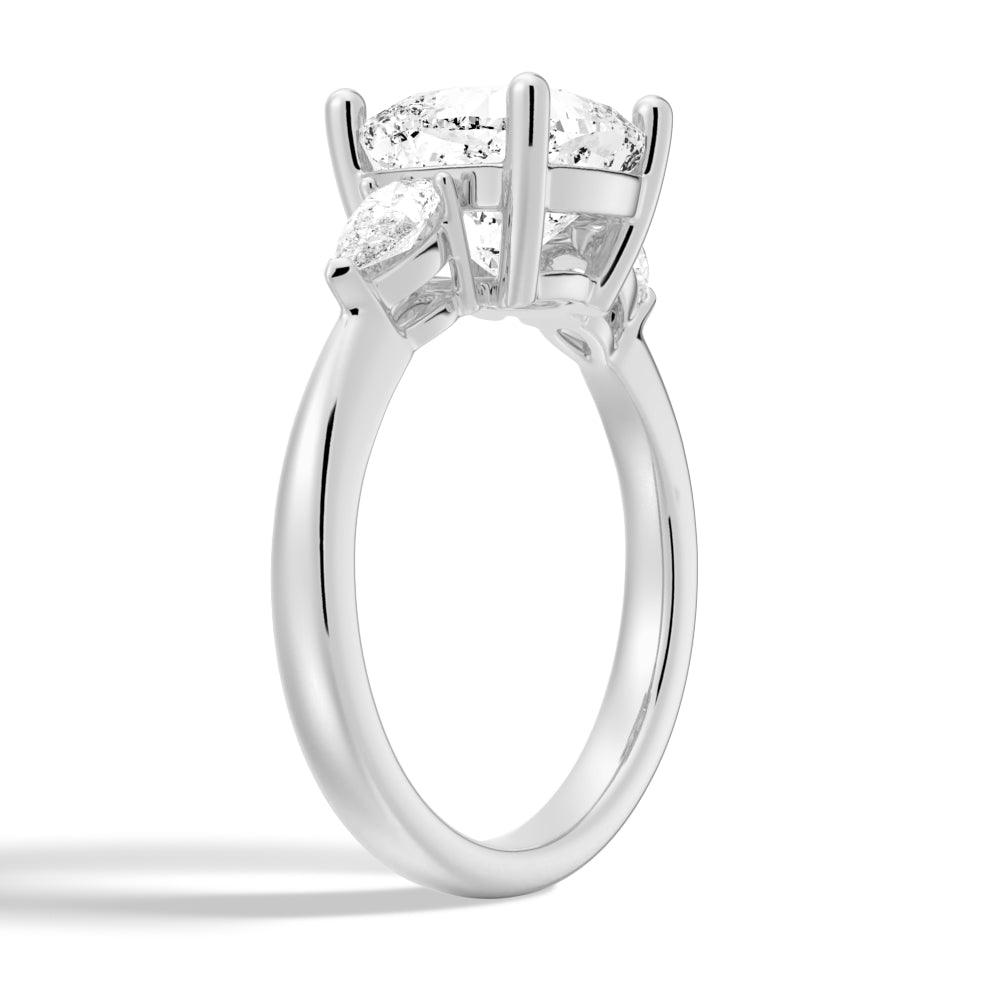 Classic Cushion Cut Three Stone Engagement Ring - Vintage Inspired Diamond Wedding Band for Women - Perfect for Proposals, Anniversaries & Romantic Occasions