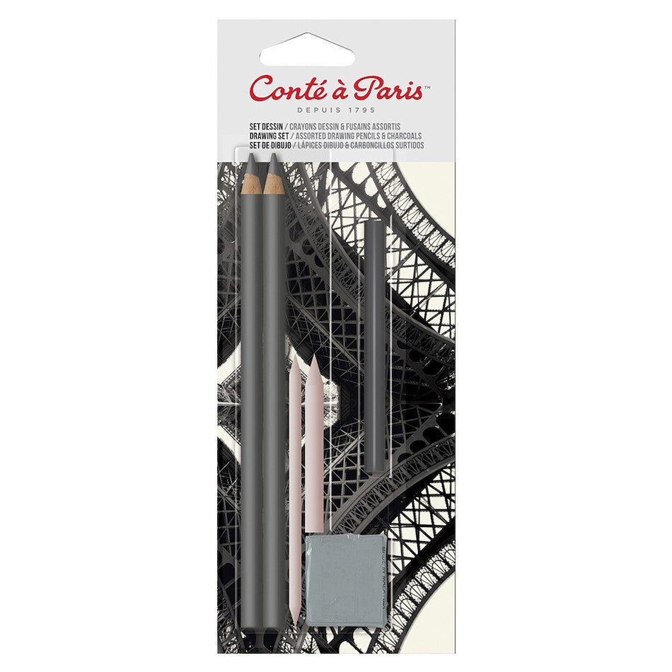 Conté à Paris Professional Sketching Pencil Set - 12 Premium Drawing Pencils for Artists & Sketching | Perfect for Portrait Drawing, Figure Sketching & Art Classes