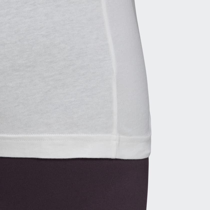 adidas Women's Essentials Classic Logo T-Shirt - Soft Cotton Casual Tee for Everyday Wear, Gym & Lounge