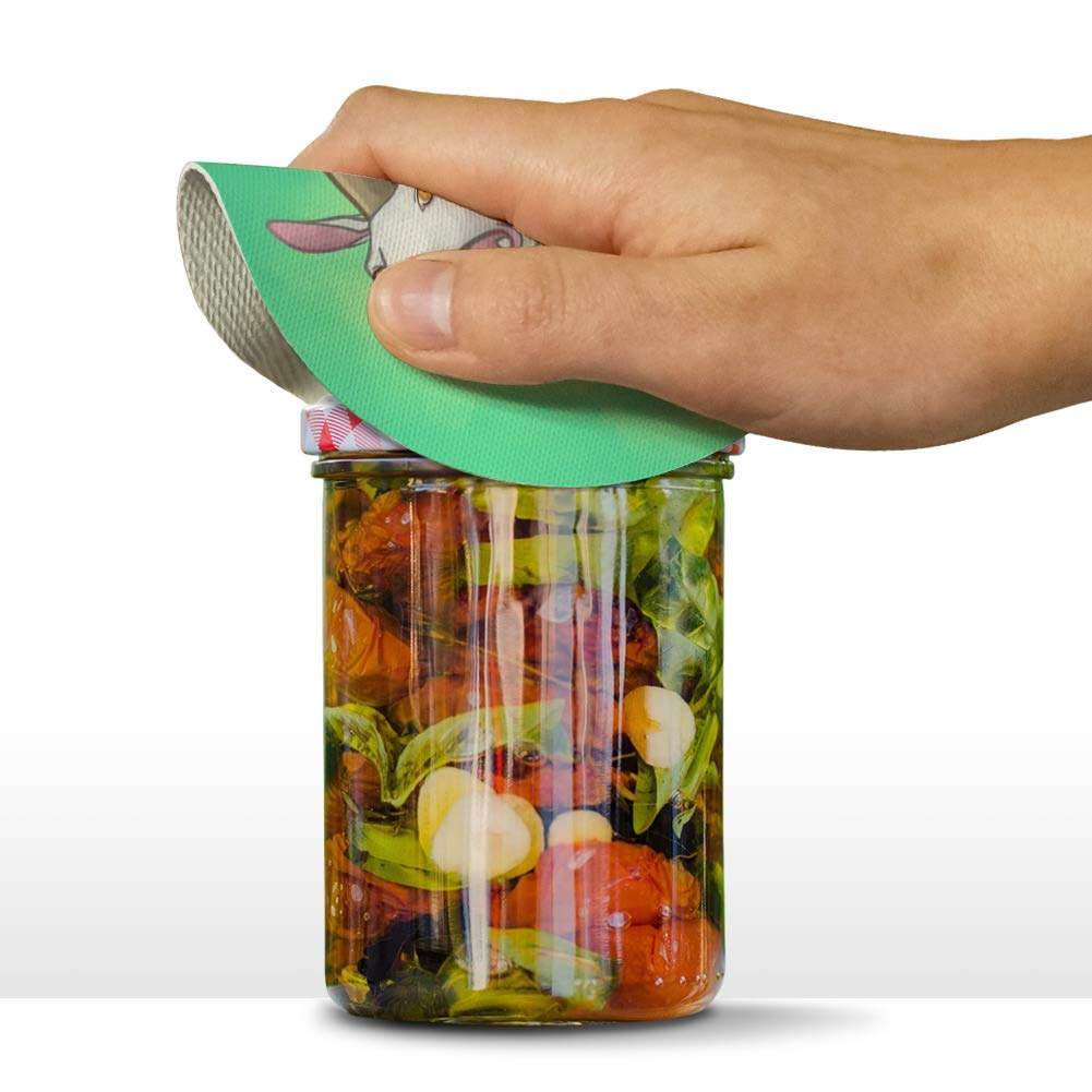 Non-Slip Screaming Goat Rubber Jar Opener - Easy Grip Bottle Lid Remover for Kitchen, Camping & Elderly Use