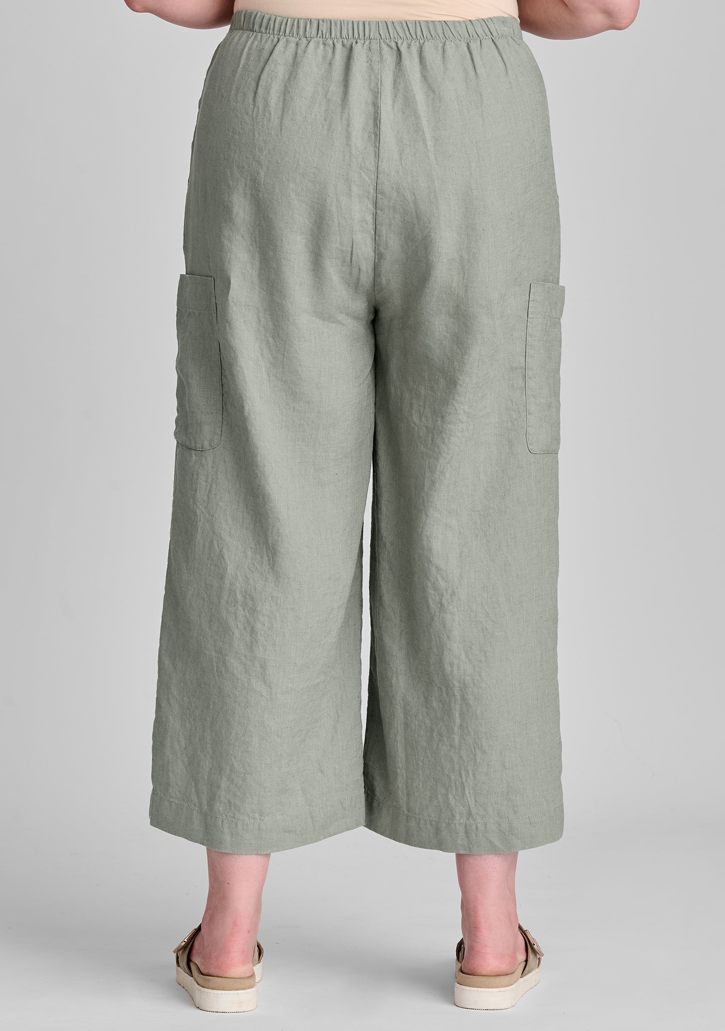 Breathable Linen Pants for Women - Comfortable Elastic Waistband, Loose Fit Casual Trousers - Perfect for Summer, Yoga, Travel and Lounge Wear