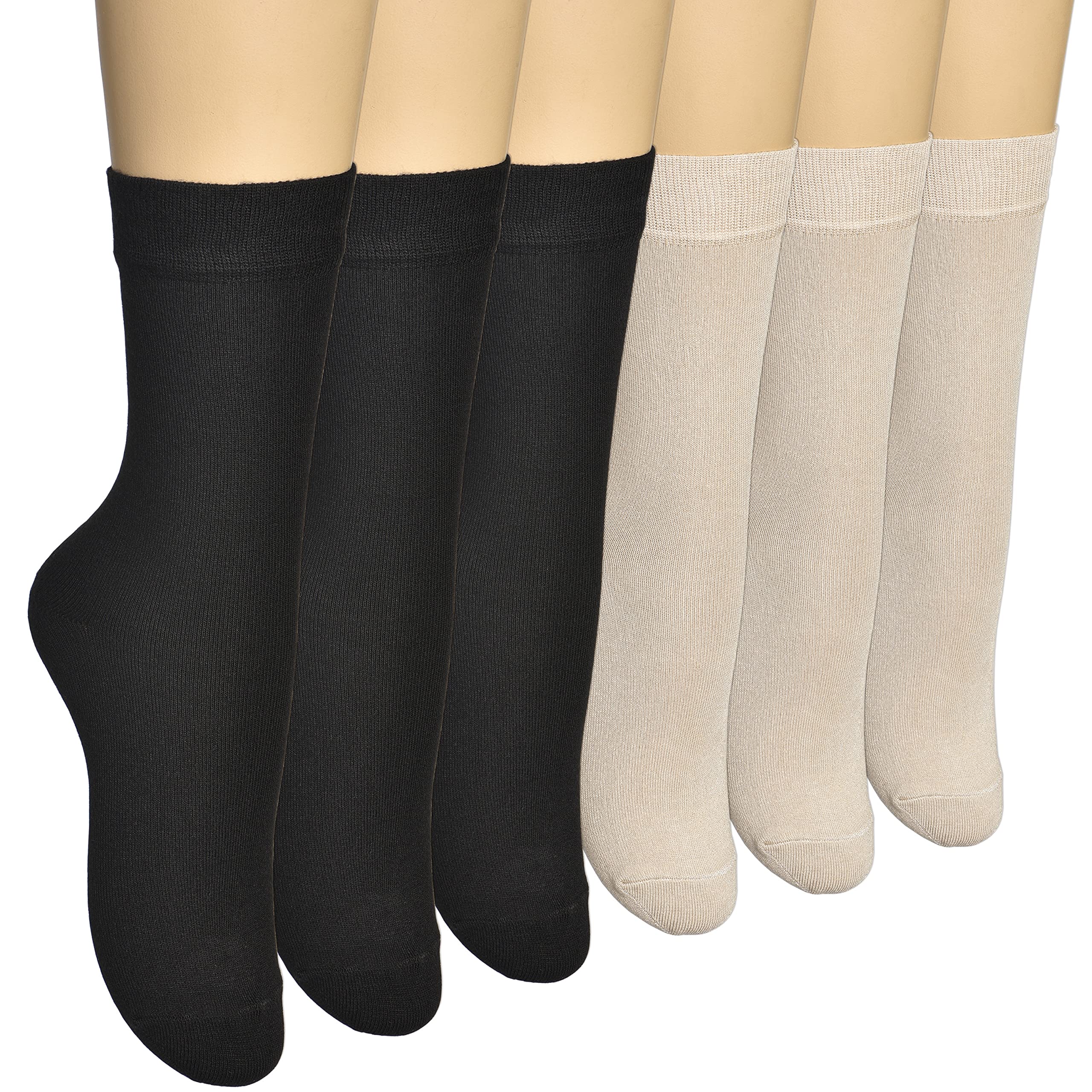Women's Thin Rayon Dress Socks - Comfortable Casual Crew Socks with Seamless Design for Work, Office & Everyday Wear