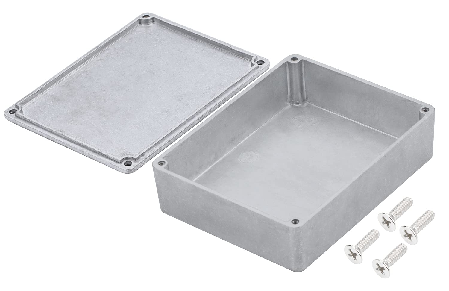 DaierTek 1590BB Aluminum Guitar Pedal Enclosure - Unpainted Metal Stomp Box Case (120x94.5x34mm) for DIY Effects Pedals & Toggle Switch Projects | Perfect for Guitarists & Electronics Hobbyists