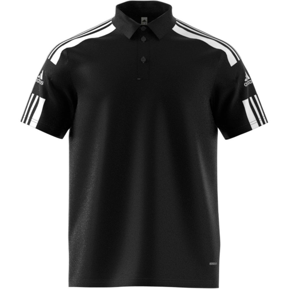 Adidas Adult Squadra 21 Polo Shirt for Men & Women - Breathable Performance Golf & Casual Wear (Black/White) - Perfect for Sports, Work & Everyday Outfits