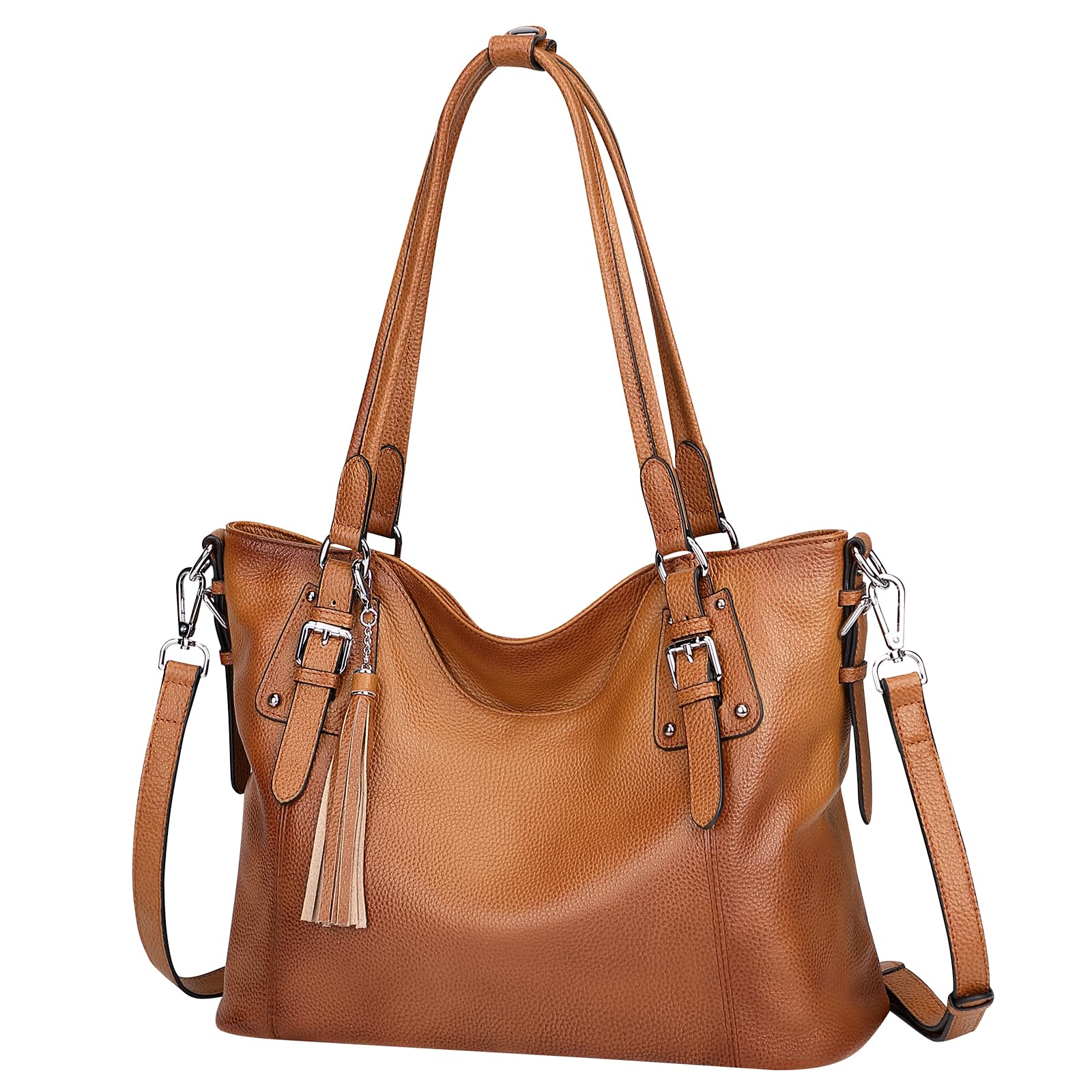 Genuine Leather Women's Shoulder Bag - Stylish Tote & Crossbody Purse for Ladies - Soft & Durable Handbag for Work, Travel & Everyday Use