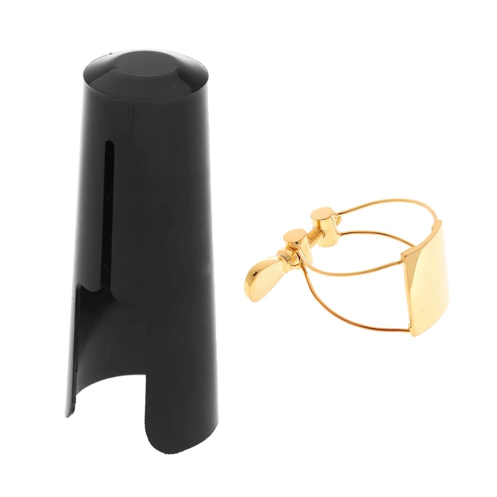 Premium Metal Tenor Saxophone Ligature with Cap Clip - Durable Woodwind Accessories for Professional Sax Players - Perfect for Jazz, Classical & Band Performances
