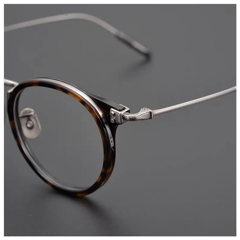 Unisex Aimee 1557 Round Full Rim Titanium Acetate Eyeglasses - Lightweight & Durable Glasses for Work, Reading & Everyday Wear
