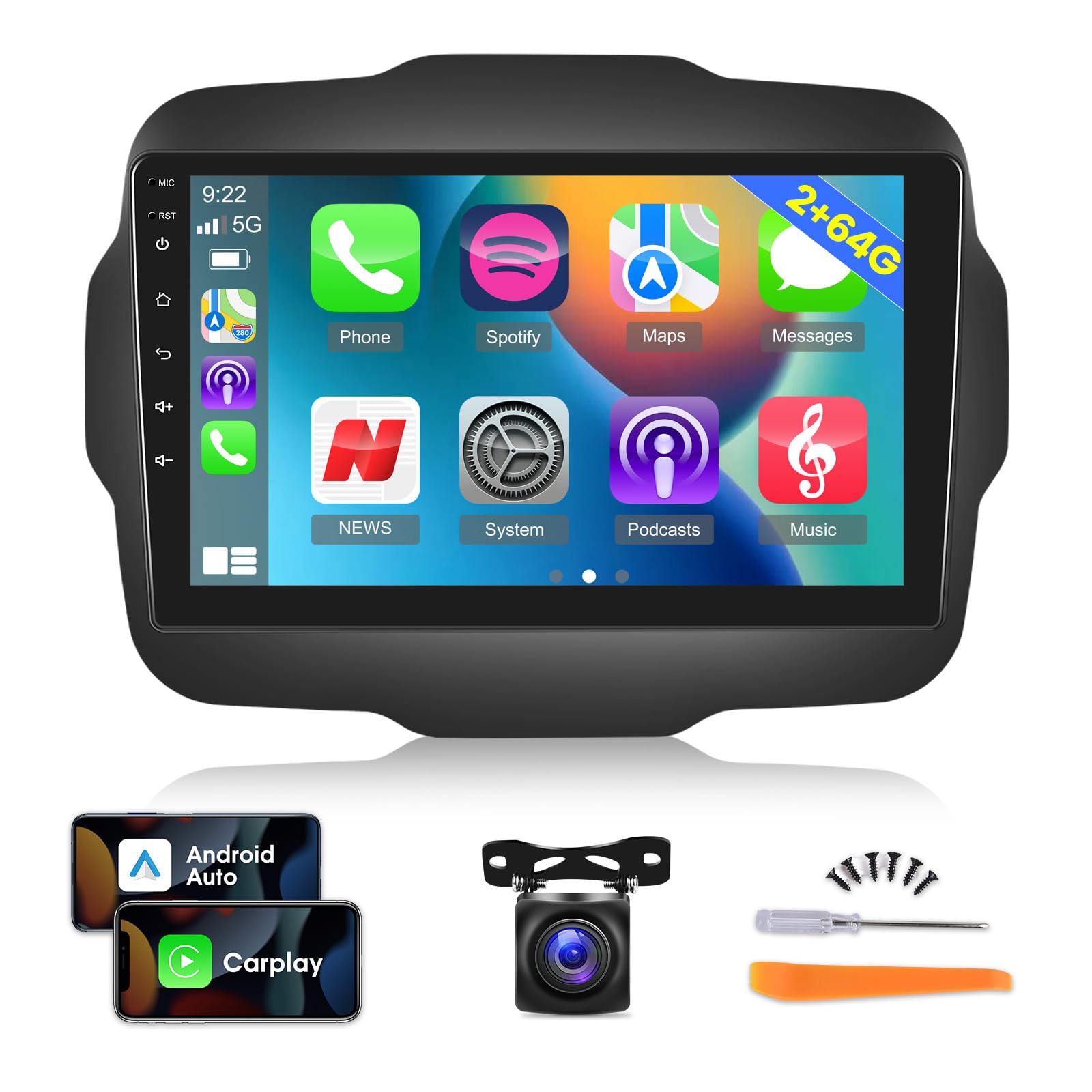 2G+64G Android 13 Car Stereo for Jeep Renegade 2015-2020 | 9