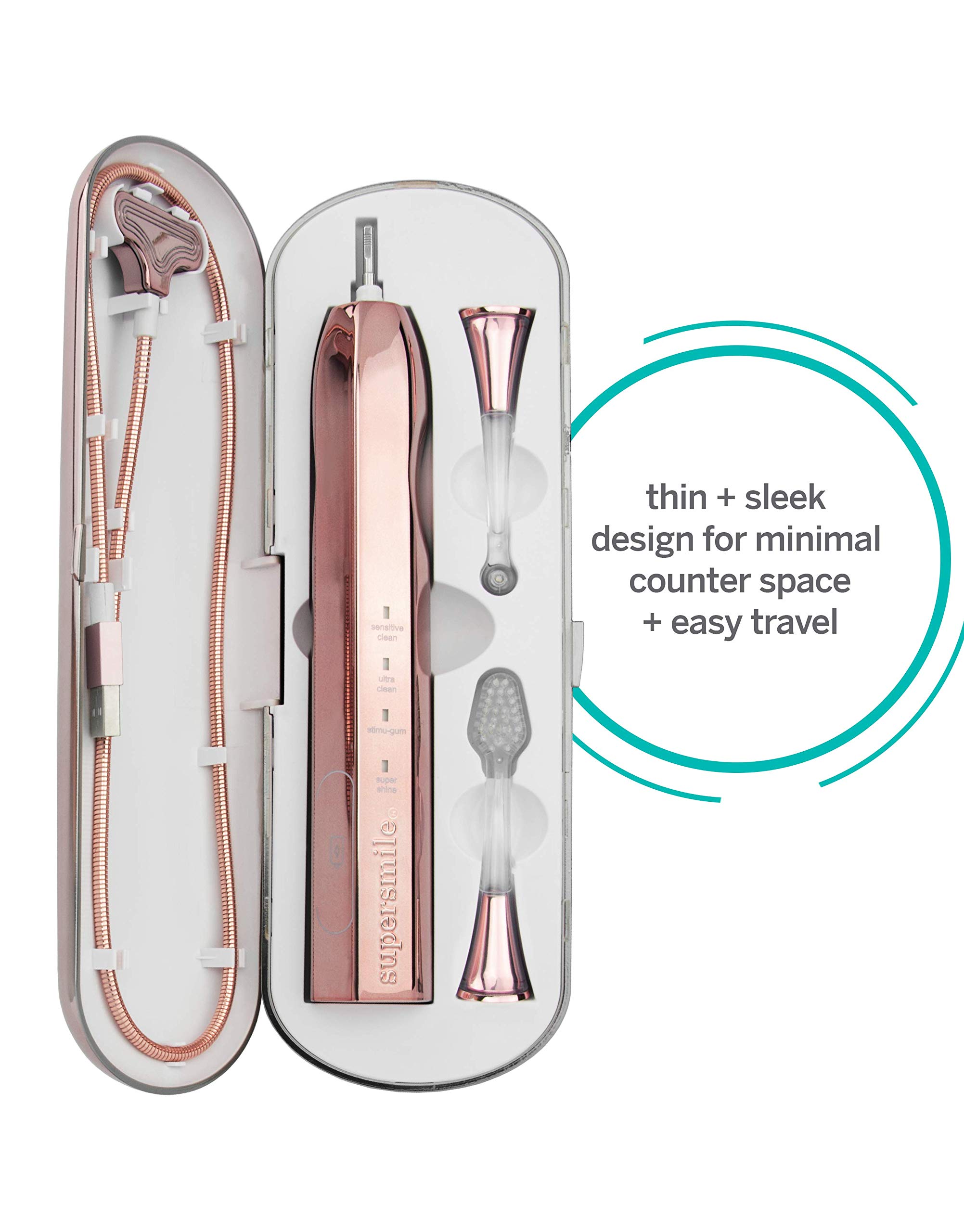 Supersmile Premium Whitening Toothbrush for Sensitive Teeth - Soft Bristles, Gentle Gum Care - Perfect for Travel & Daily Oral Hygiene Routine