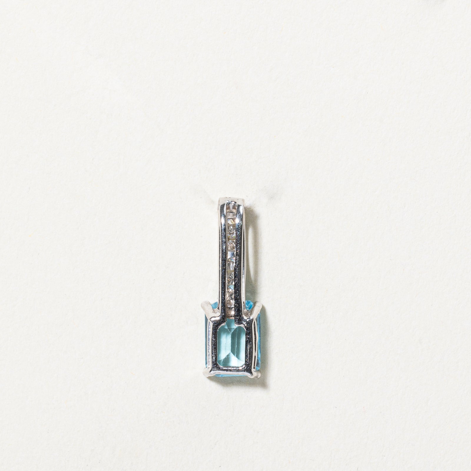 Exquisite 1.10ct Topaz & 0.03ct Diamond Pendant Necklace - Elegant 925 Sterling Silver Jewelry for Women - Perfect Gift for Birthday, Anniversary & Special Occasions