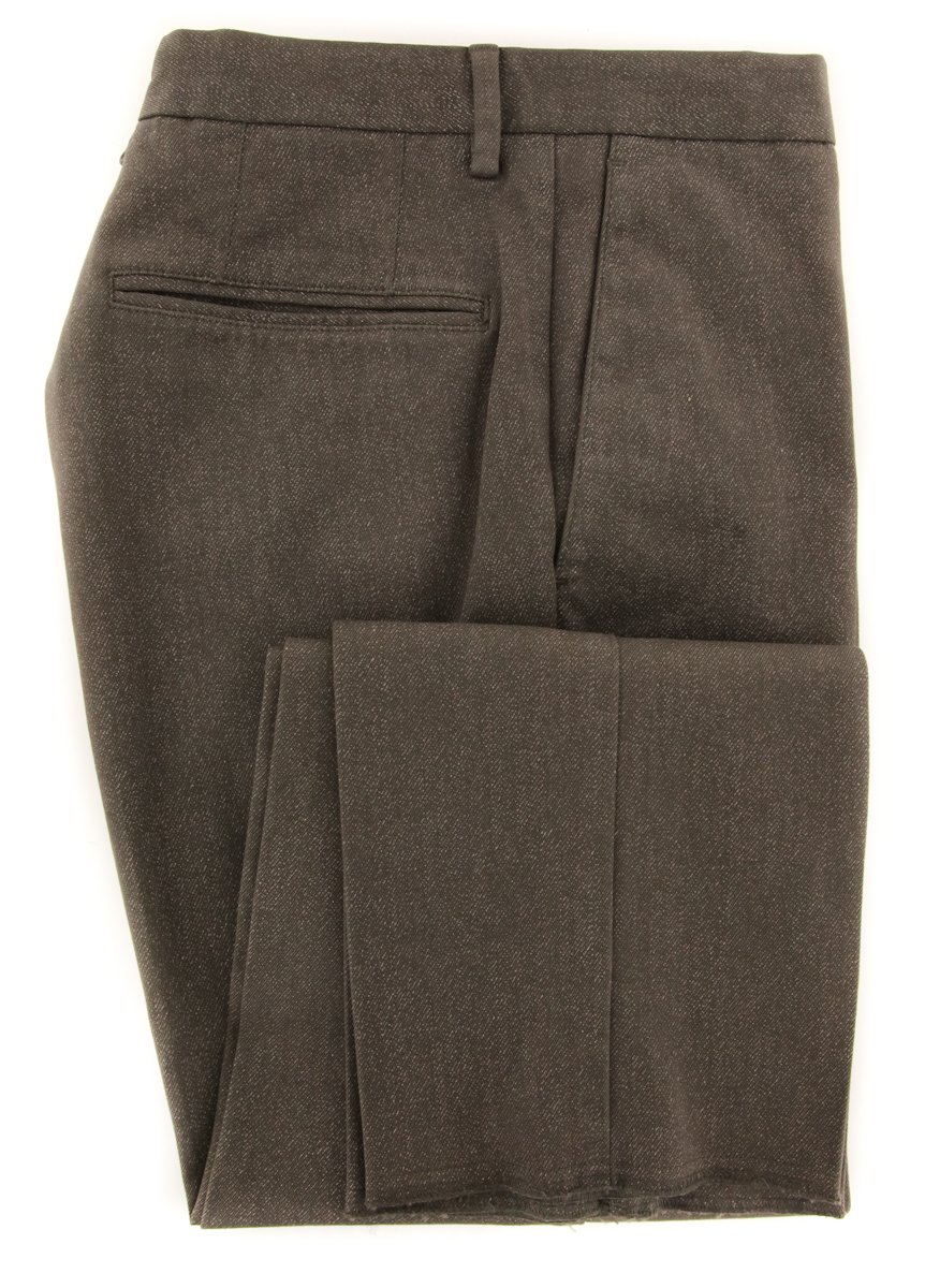 Incotex Slim Fit Caramel Brown Melange Dress Pants for Men - Business Casual & Office Wear