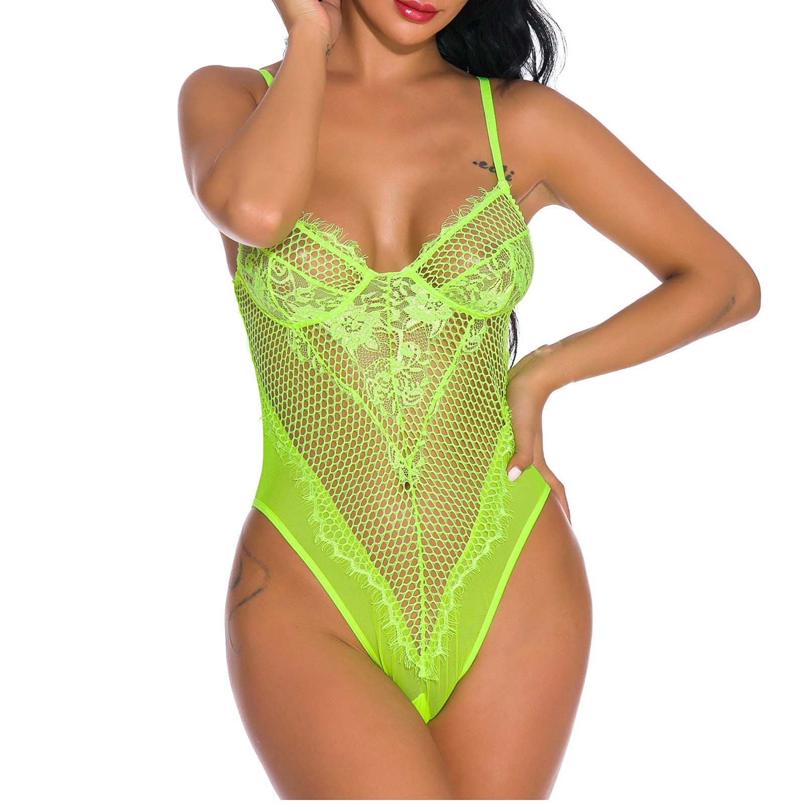 Sexy Lingerie for Women - Elastic Corset Underwear with Lace & Muslin Details, Plus Size Bodysuit & Nightwear | Perfect for Romantic Nights, Boudoir Photography & Special Occasions