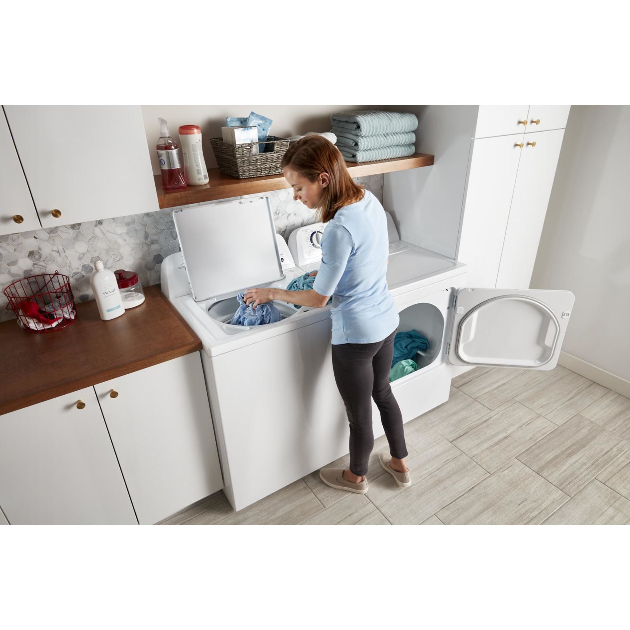 Amana YNED4655EW White Electric Dryer - Large Capacity, Energy Efficient for Home Laundry Room | Perfect for Families, Apartments & Laundry Centers
